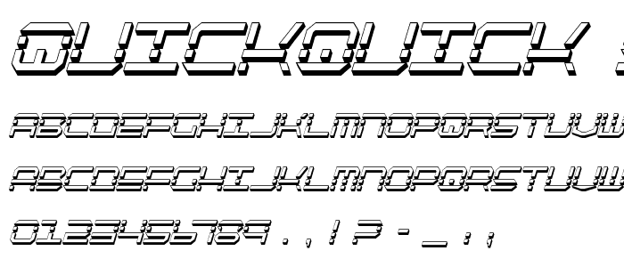 QuickQuick Shadow ItalCondensed font